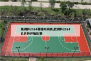 美洲杯2024赛程时间表,欧洲杯2024几月份开始比赛