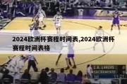 2024欧洲杯赛程时间表,2024欧洲杯赛程时间表格